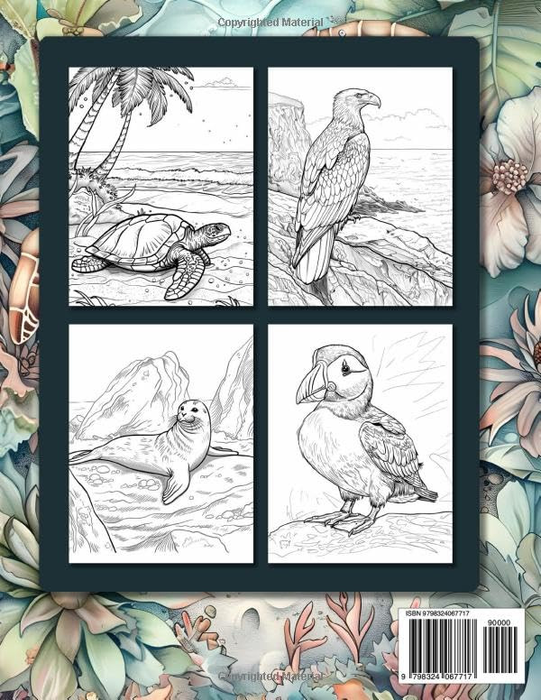 Coastal Animals Coloring Book, Sandra Mangum - Imagem 2