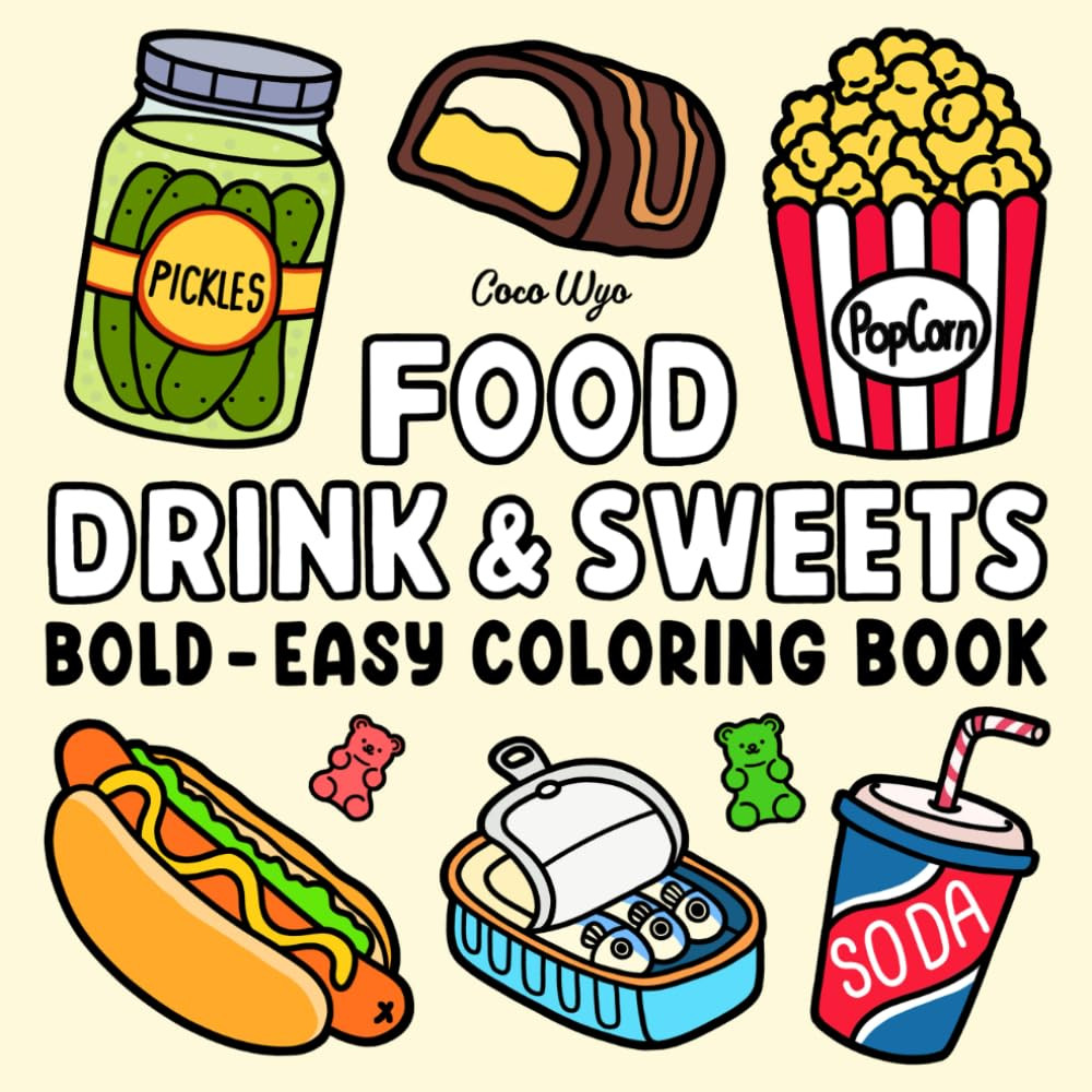 Food, Drink & Sweets: Coloring Book, Coco Wyo