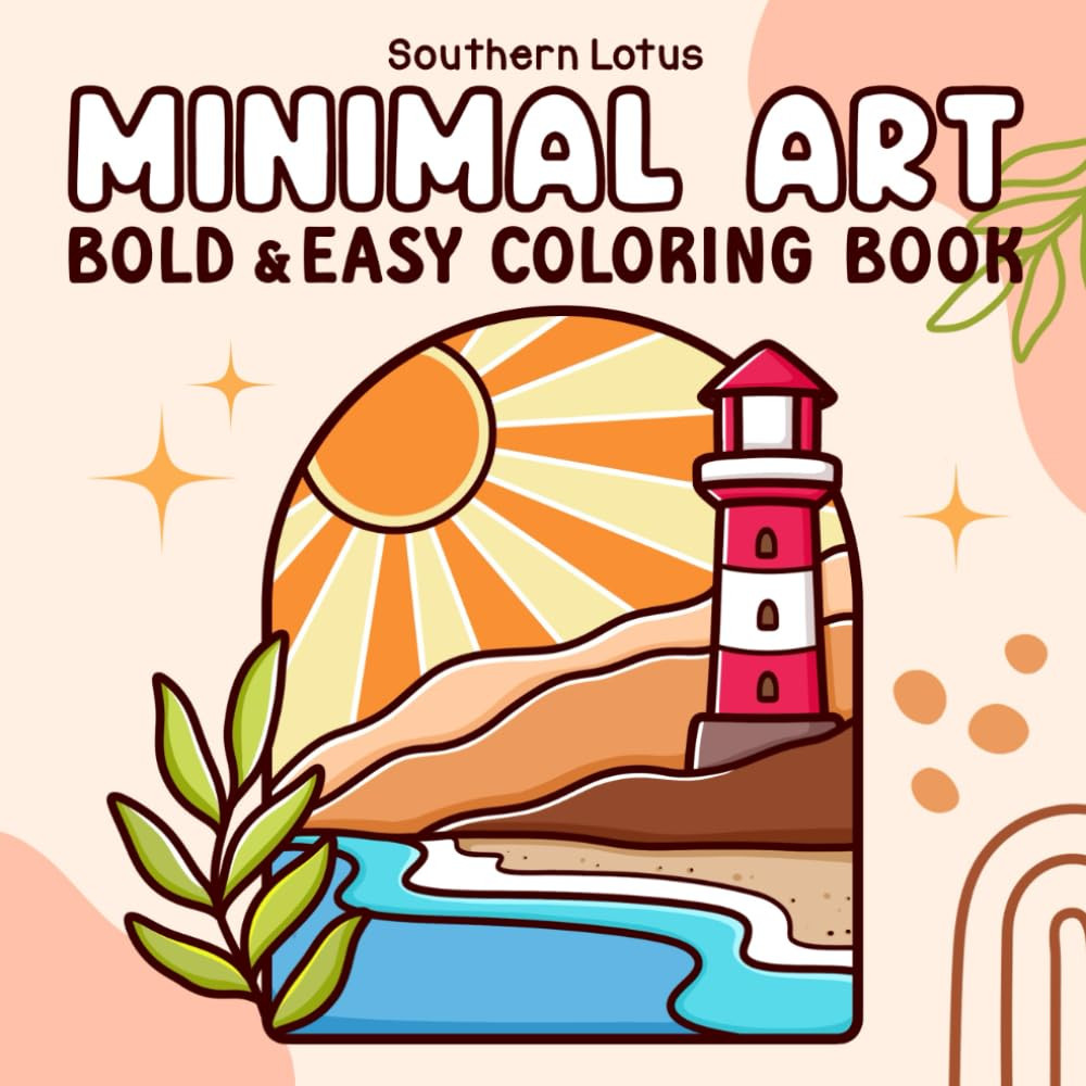 Minimal Art Coloring Book, Southern Lotus