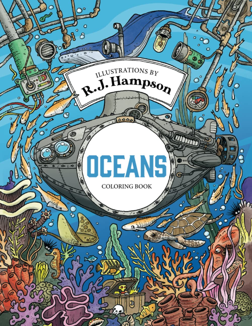 Oceans Coloring Book, R.J. Hampson