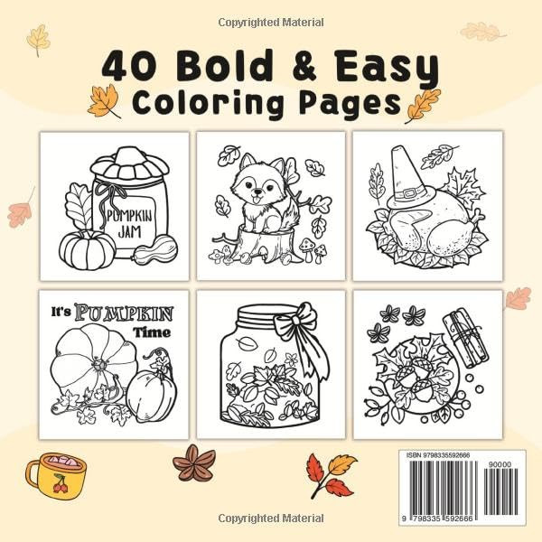Cozy Autumn Coloring Book, Annie Holiday - Imagem 2