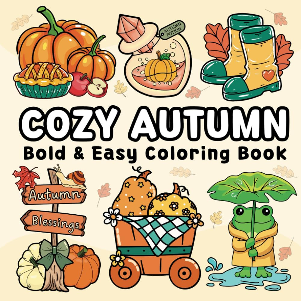 Cozy Autumn Coloring Book, Annie Holiday