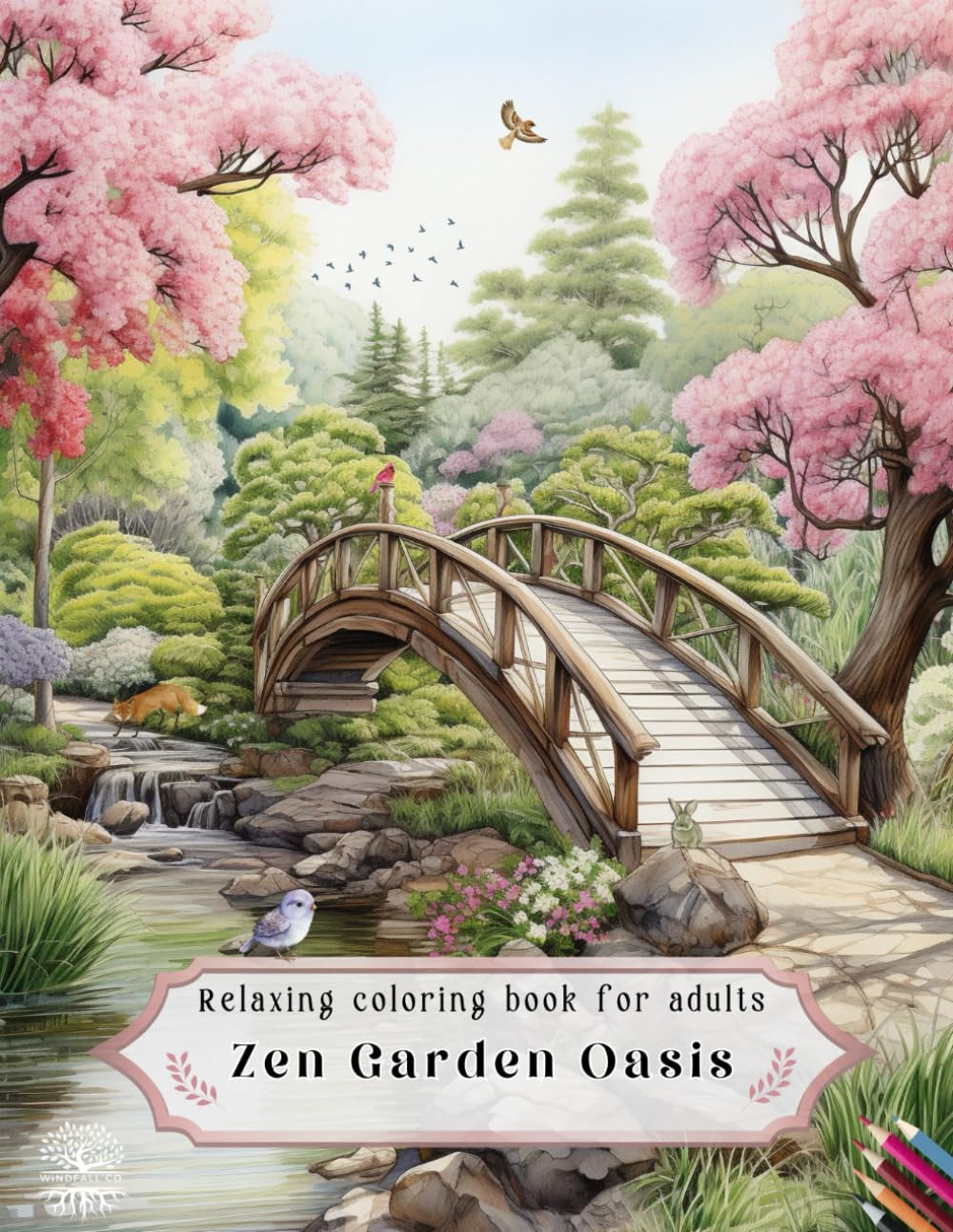 Relaxing Coloring Book Zen Garden Oasis, Windfall Co