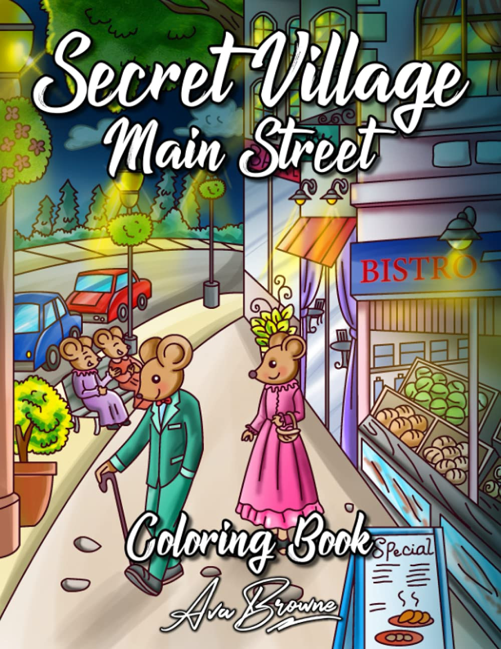 Secret Village Main Street Coloring Book, Ava Browne