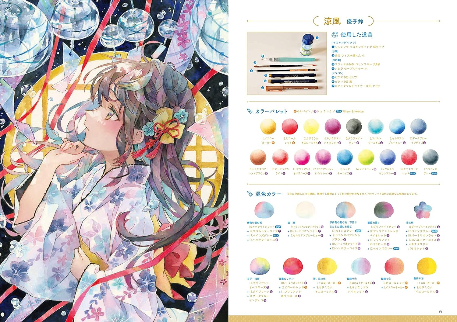 Tomei Suisai De Egaku Character Illustration - Imagem 4