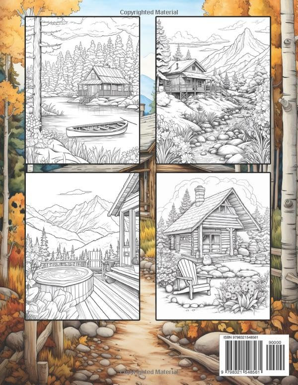 Rustic Cabin Coloring Book, Burton Frederick - Imagem 2