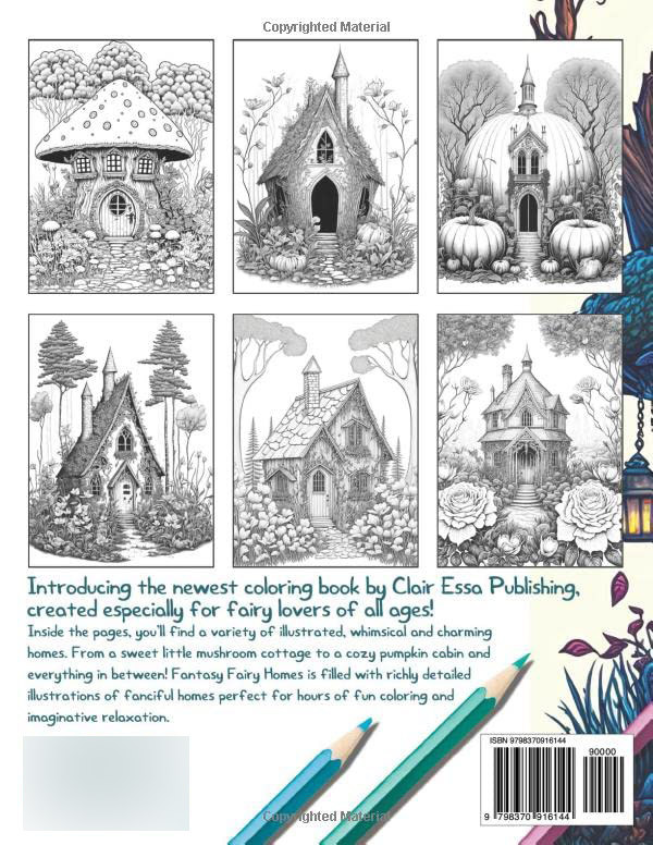 Fantasy Fairy Homes Coloring Book, Clair Essa - Imagem 2
