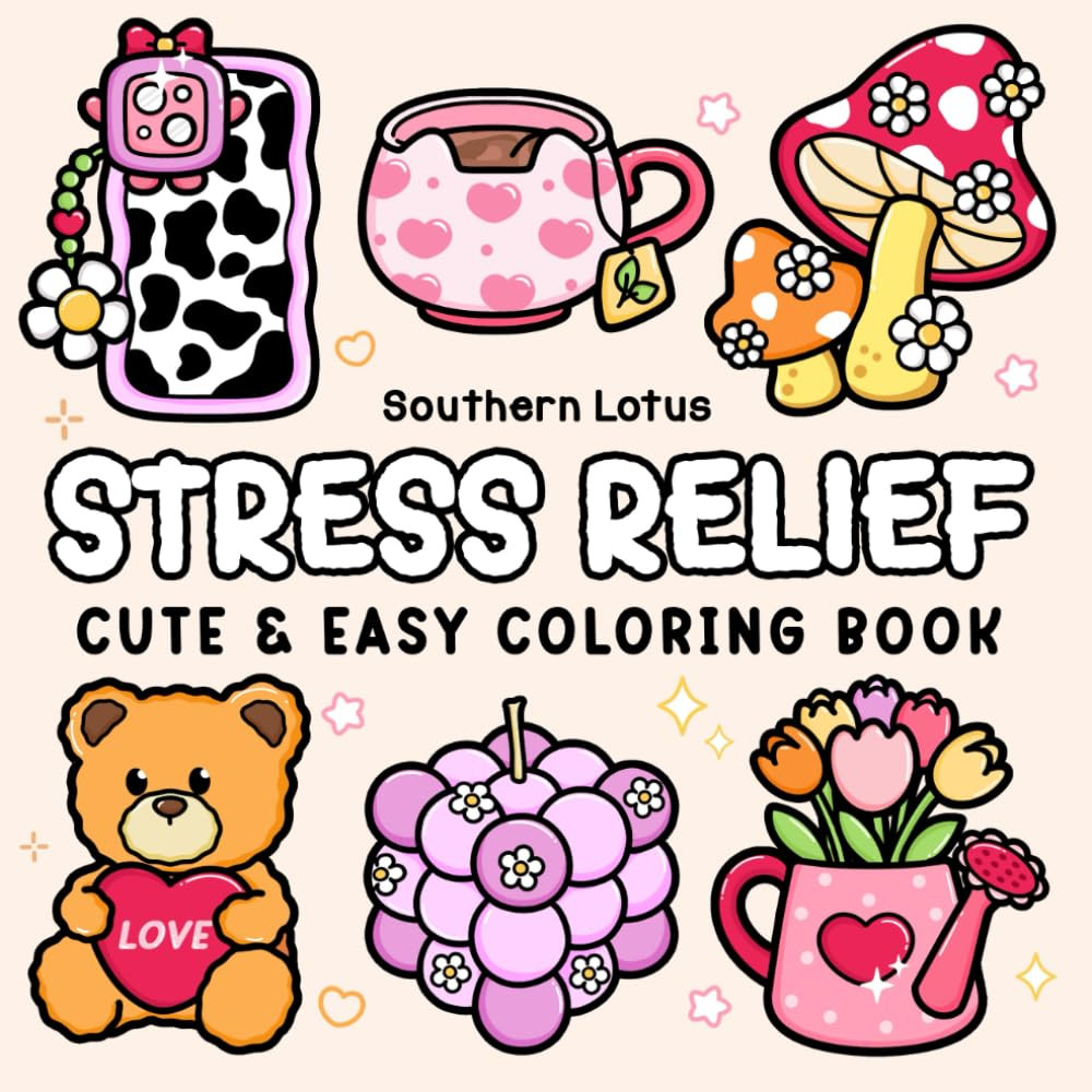 Stress Relief: Coloring Book, Southern Lotus