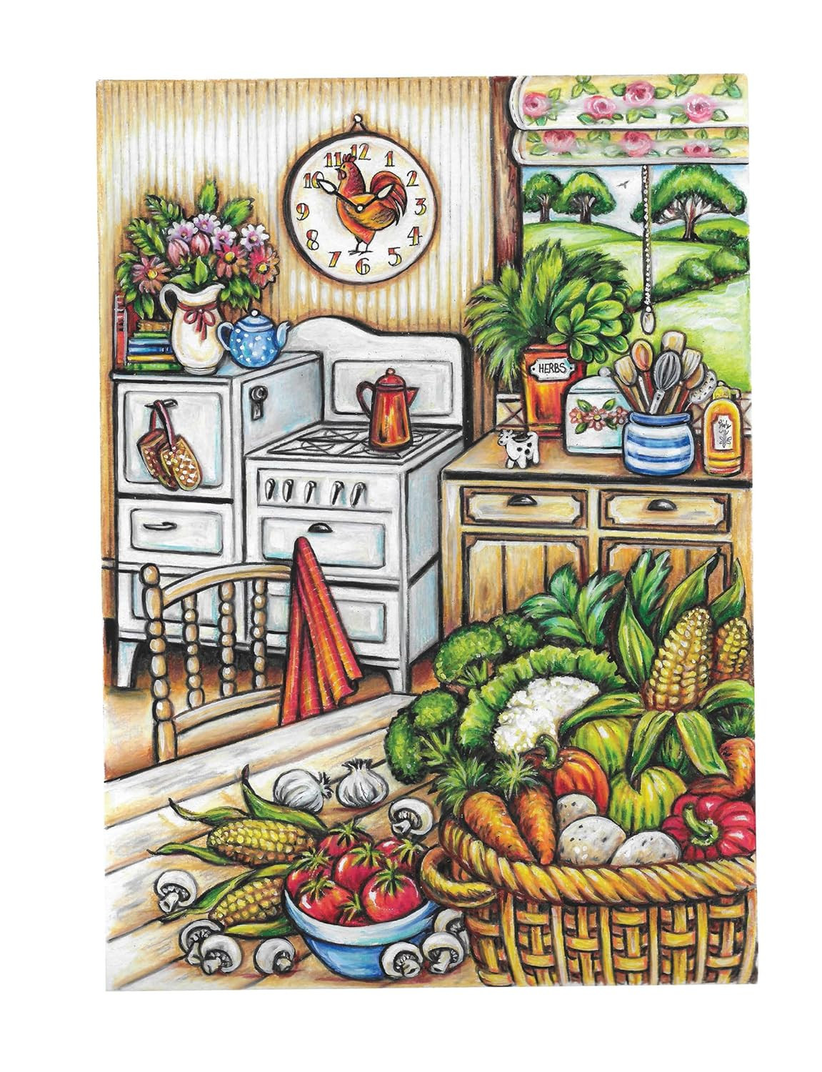 Creative Haven Country Kitchen Charm Coloring Book, Teresa Goodridge - Imagem 3