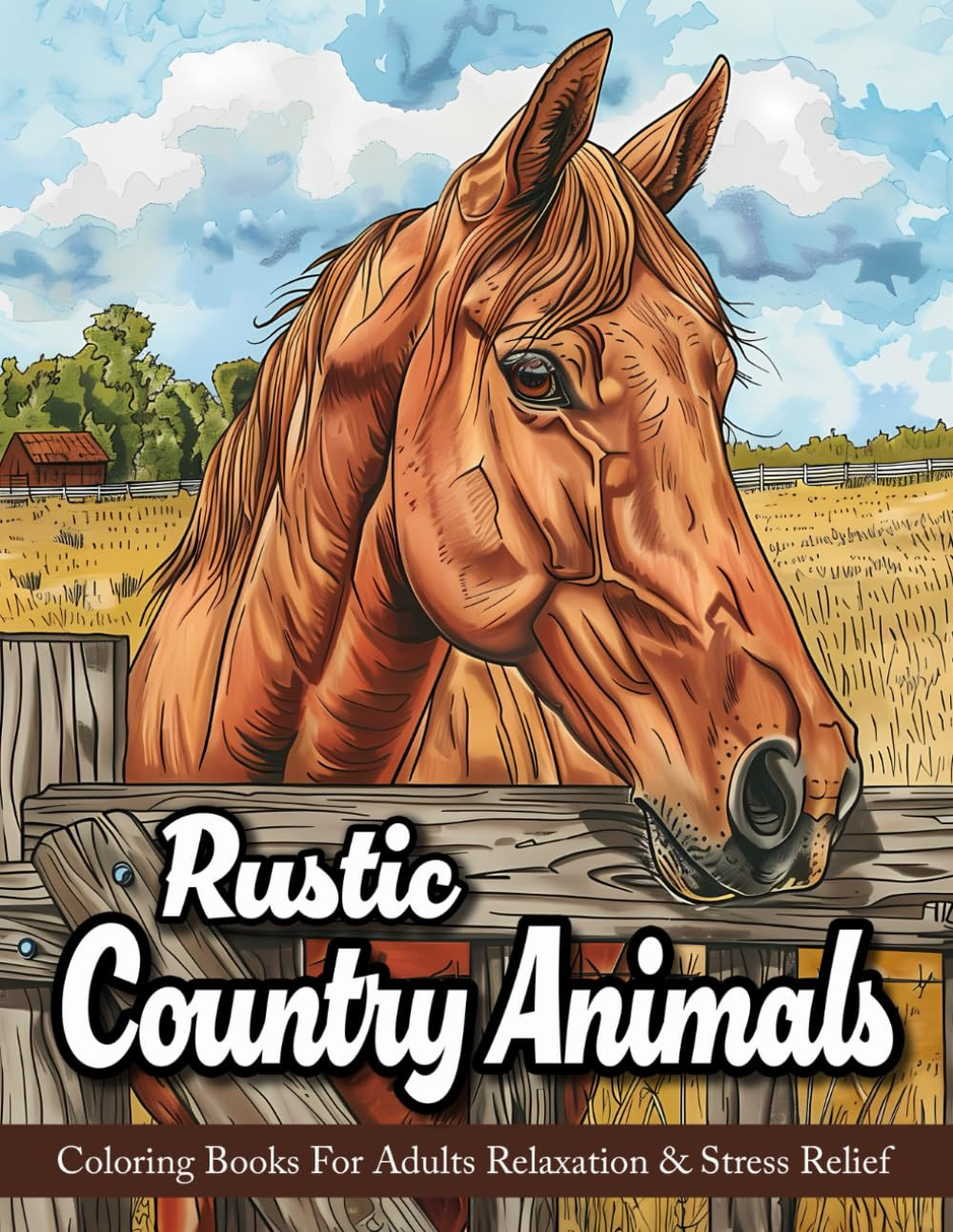 Rustic Country Animals Coloring Book, Sandra Mangum