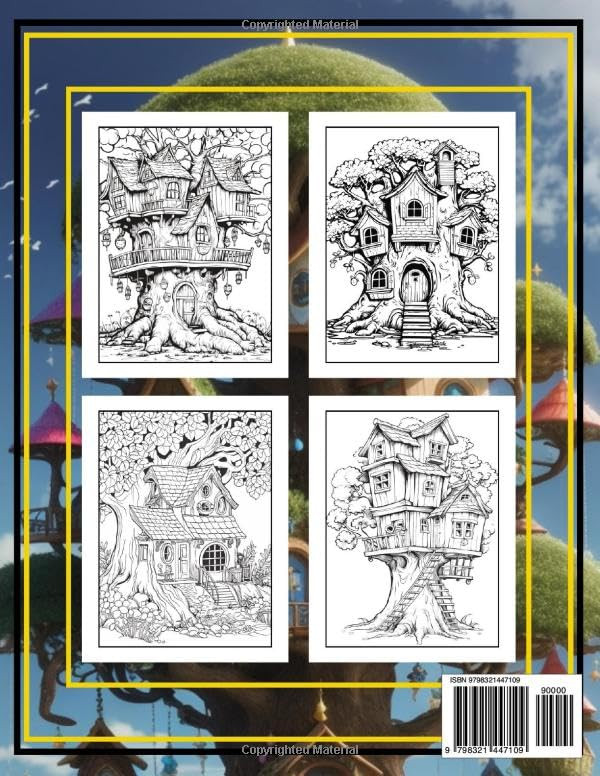 Tree Houses Coloring Book, Sheraden - Imagem 2