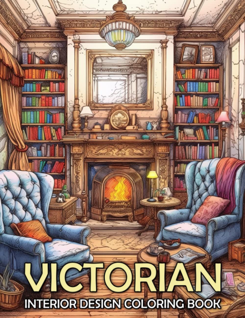 Victorian Interior Design Coloring Book, Tony Clark