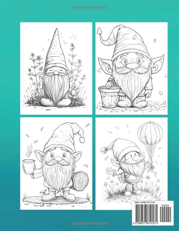 Coloring Book Gnomes: Colorful Adventures, Alice Olivia Schmidt - Imagem 2