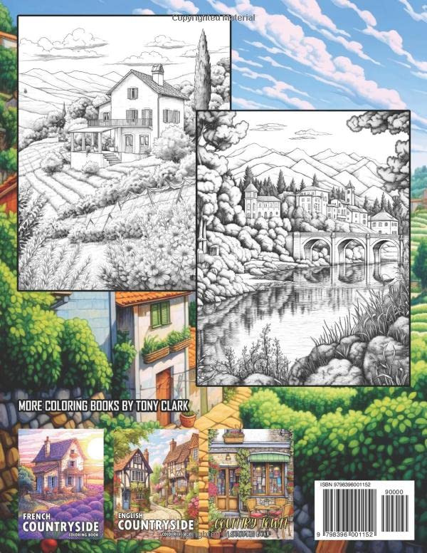 Italian Countryside Coloring Book, Tony Clark - Imagem 2