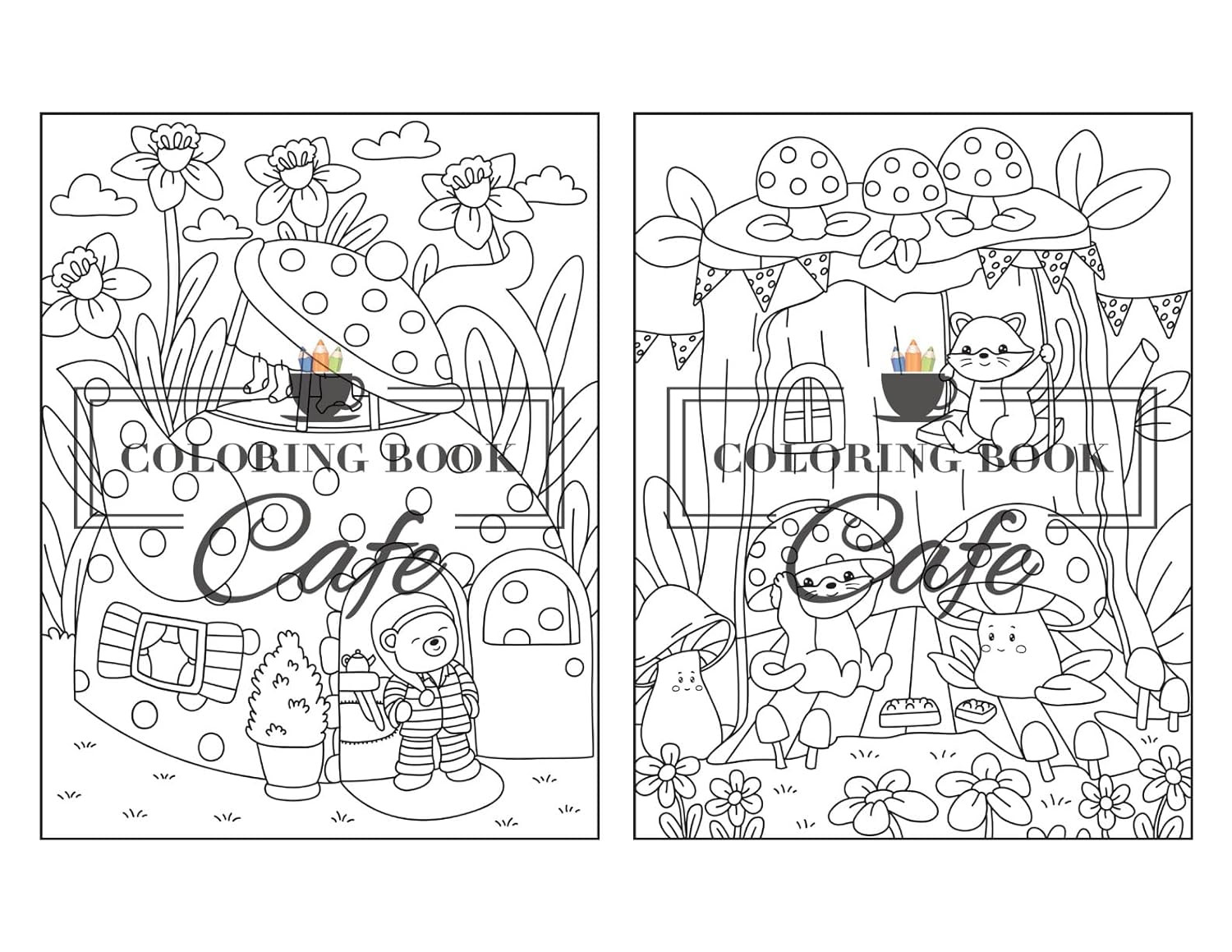 Cozy Nooks: A Coloring Book, Book Cafe - Imagem 3