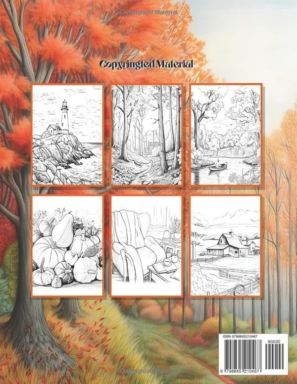Autumn Scenes Coloring Book, Doodles & Colors - Imagem 2