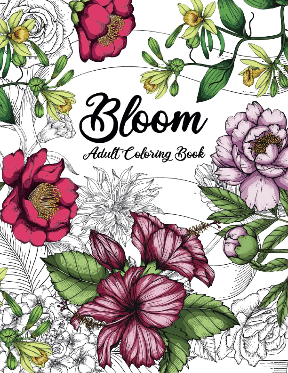 Bloom Adult Coloring Book, Prism Press