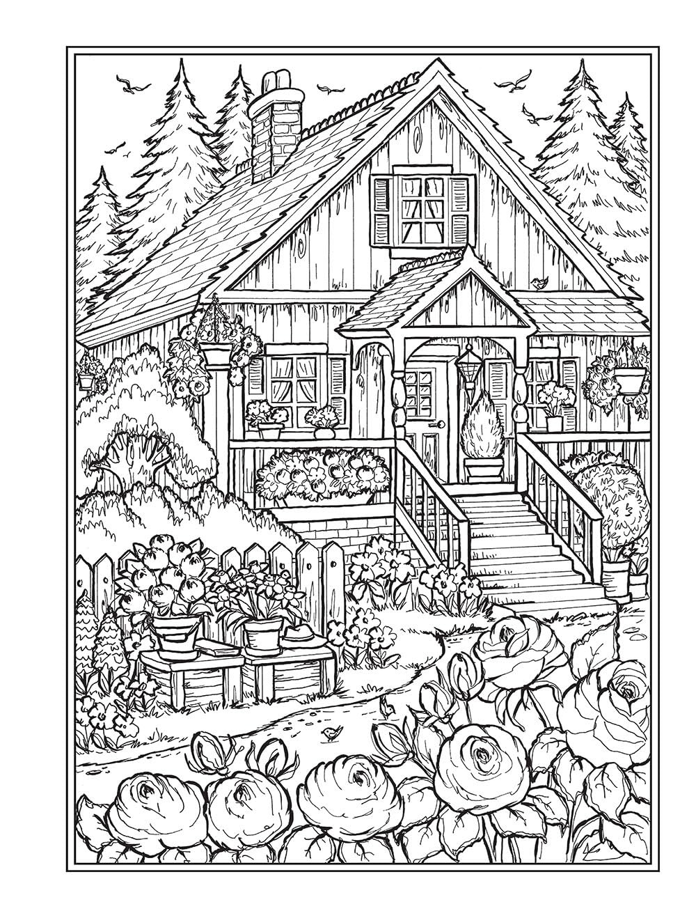 Small-Town Charm Coloring Book, Teresa Goodridge - Imagem 4