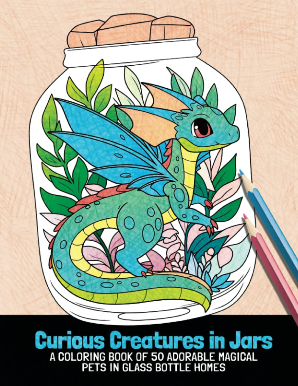 Curious Creatures in Jars Coloring Book, Clair Essa