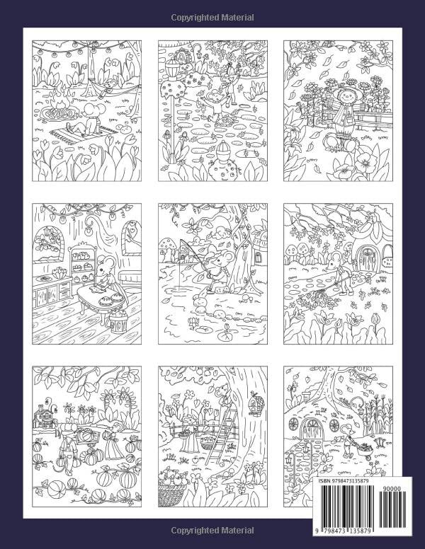 Secret Village Autumn Coloring Book, Ava Browne - Imagem 2