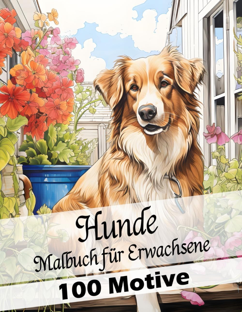 Malbuch fuer Erwachsene mit Hunden Motiven 2