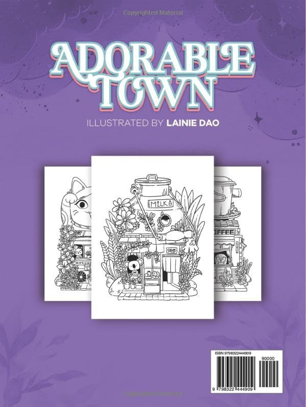 Adorable Town Coloring Book, Lainie Dao - Imagem 2
