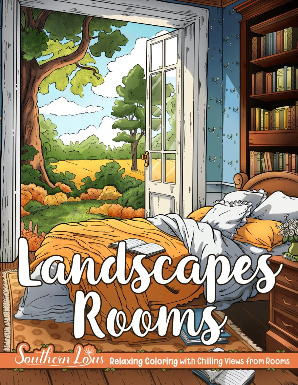 Landscapes Rooms: Coloring Book, Southern Lotus