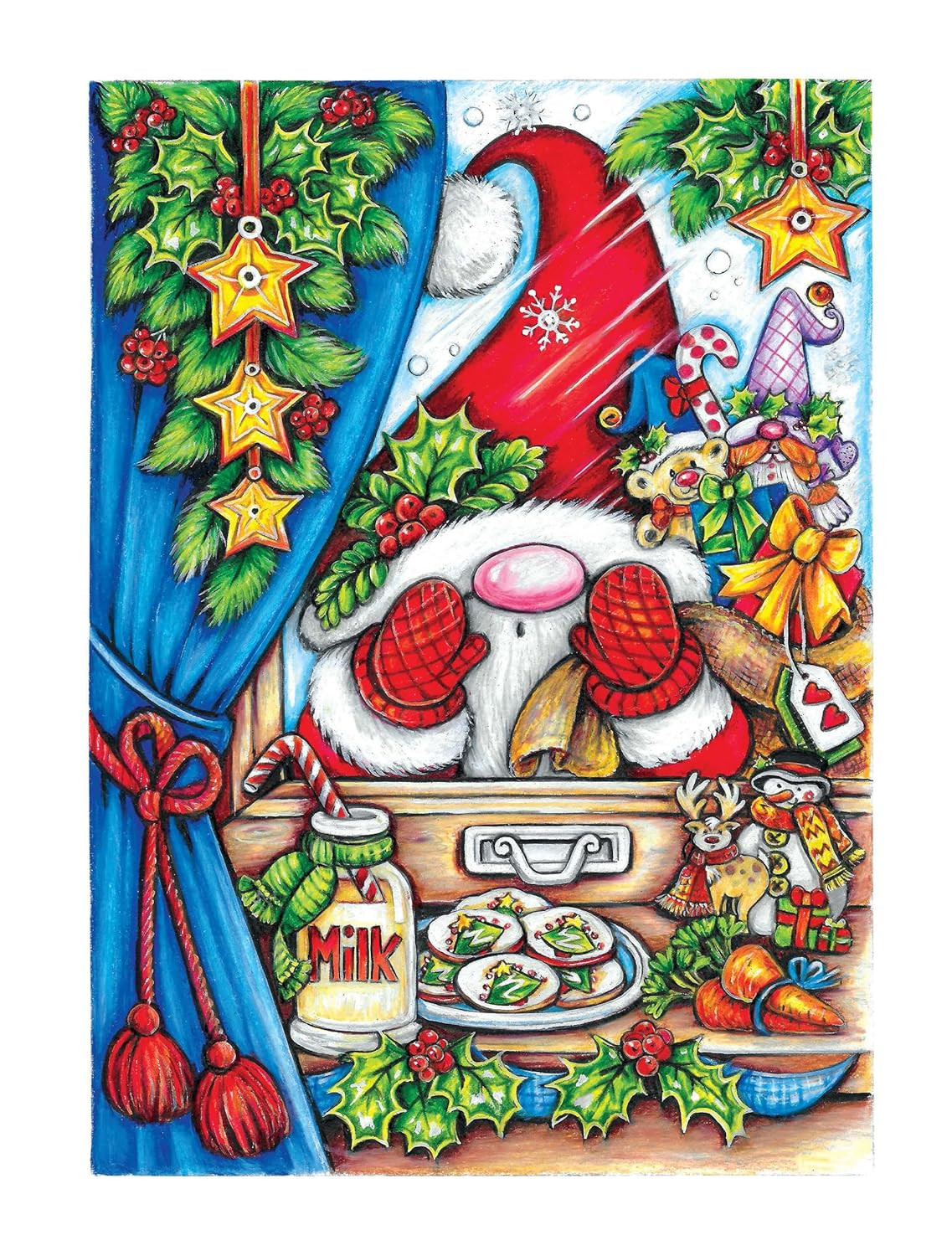 Creative Haven Christmas Gnomes Coloring Book - Imagem 5