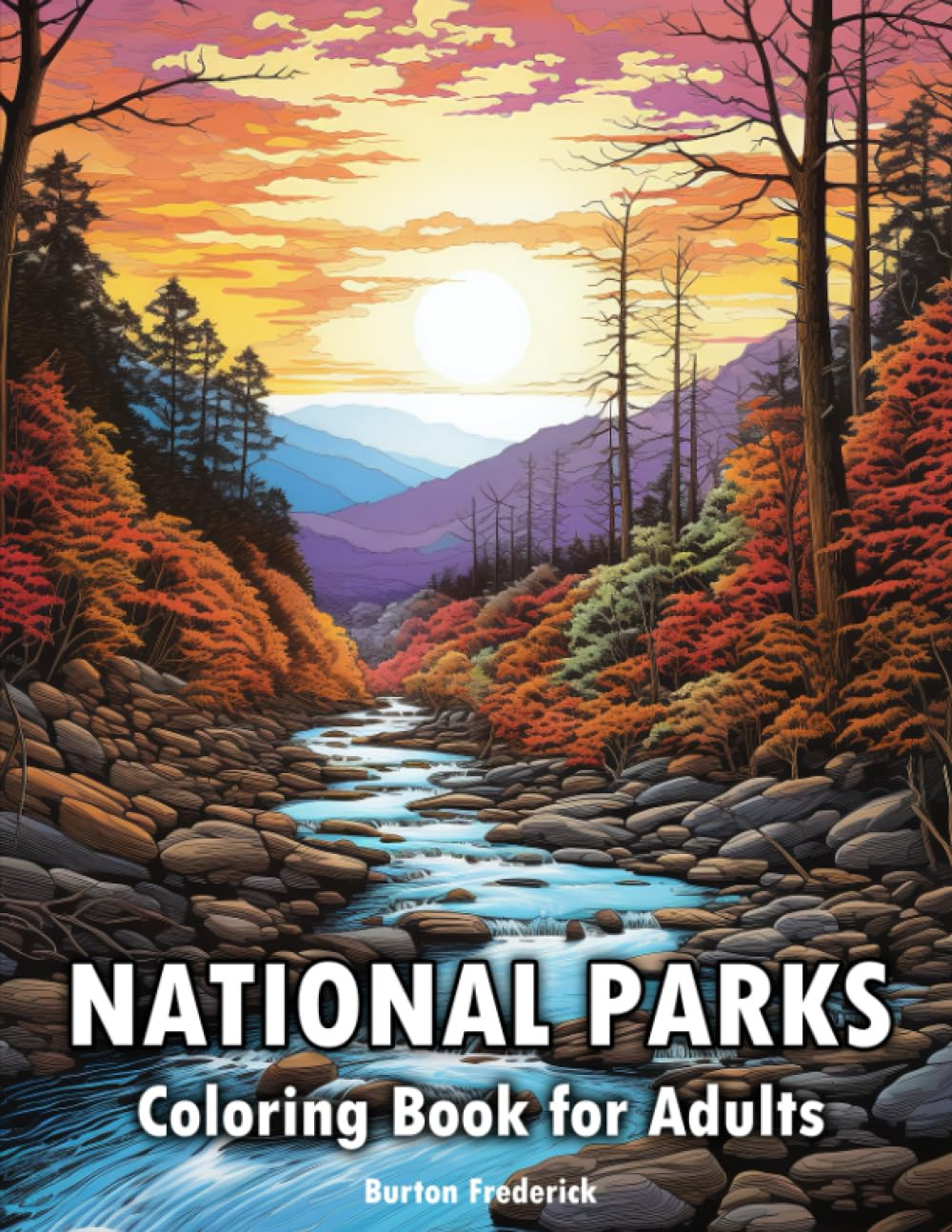 National Parks Coloring Book, Burton Frederick
