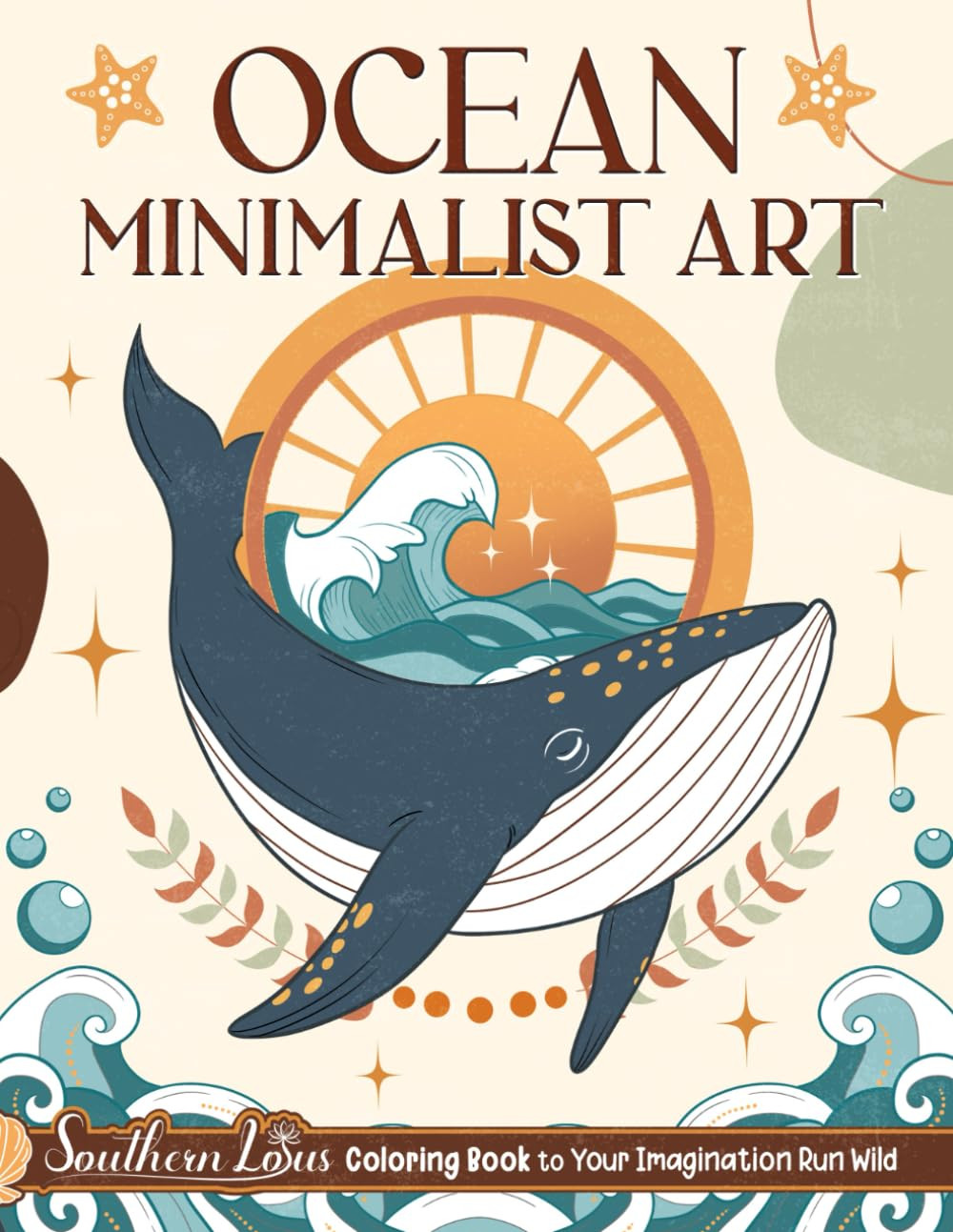 Ocean Minimalist Art: Coloring Book, Southern Lotus