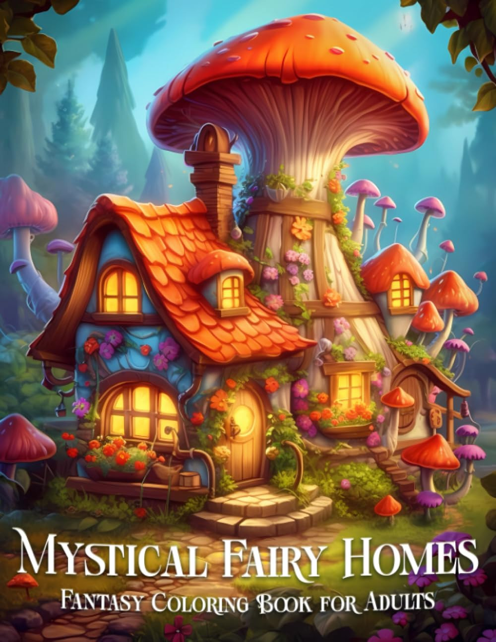 Mystical Fairy Homes: Fantasy Coloring Book, Lilas