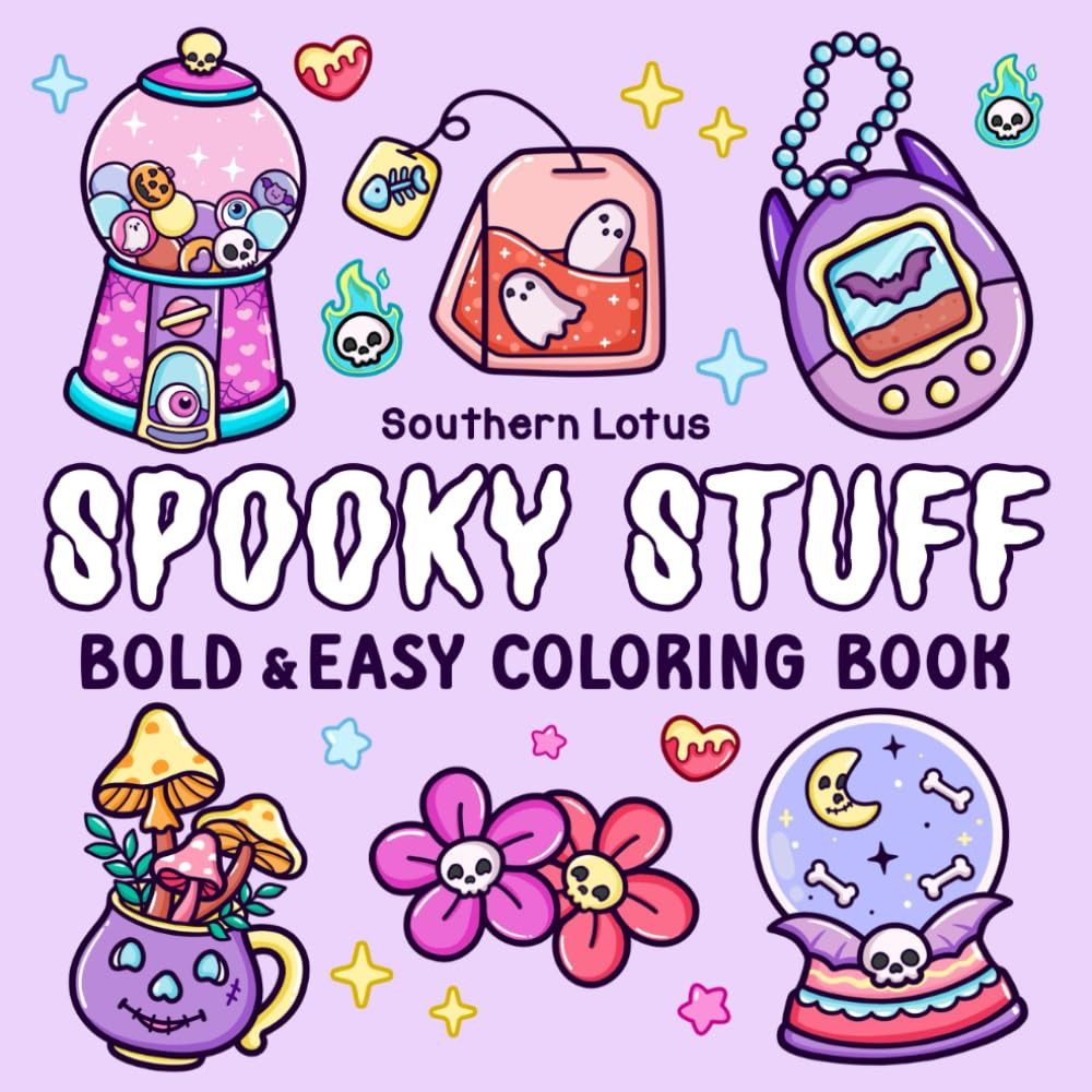 Spooky Stuff: Coloring Book, Southern Lotus