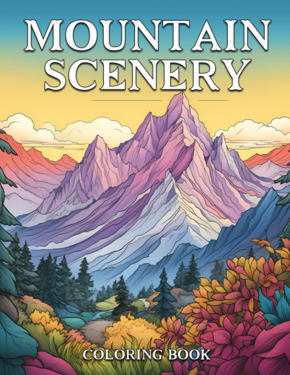 Mountain Scenery Coloring Book, Sandra Mangum