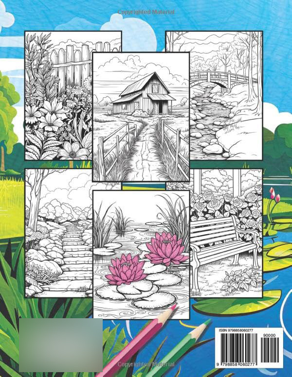 Scenic Stress Relief Coloring Book, Clair Essa - Imagem 2