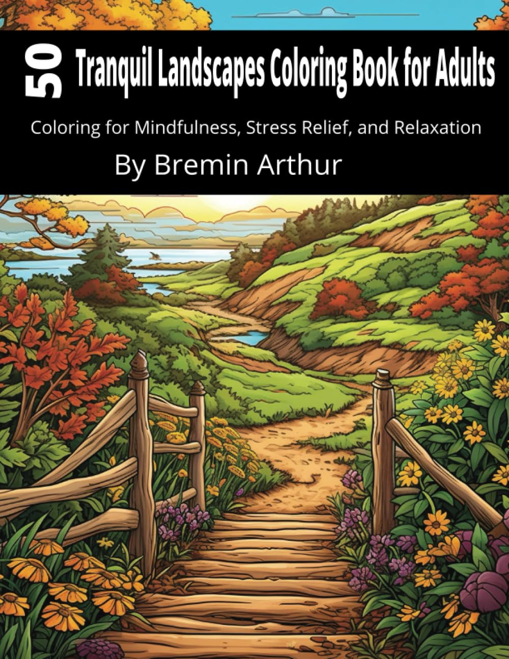 50 Tranquil Landscapes Coloring Book, Brenin Arthur