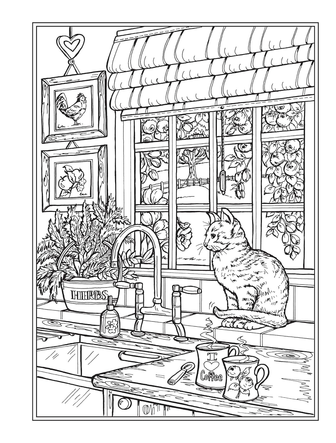 Creative Haven Country Kitchen Charm Coloring Book, Teresa Goodridge - Imagem 5