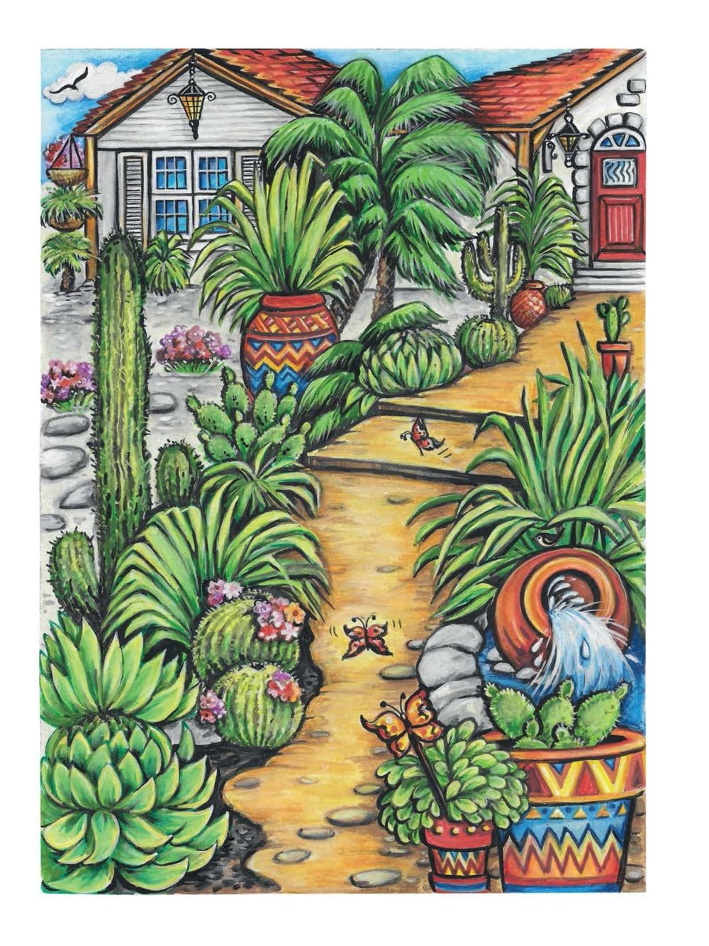 Creative Haven Charming Gardens Coloring Book, Teresa Goodridge - Imagem 2