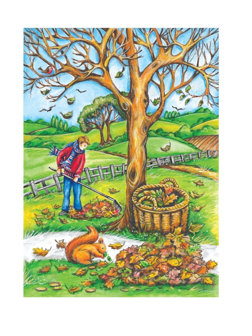 Creative Haven Autumn Scenes Coloring Book, Teresa Goodridge - Imagem 3