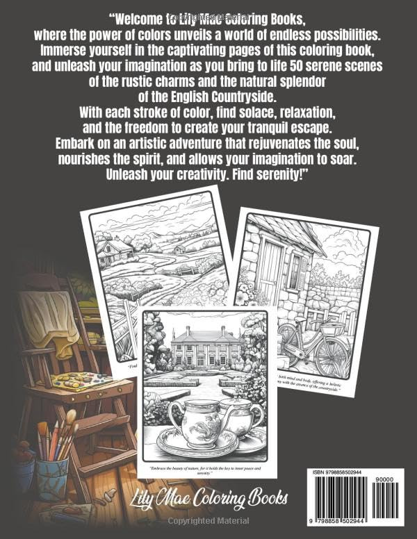 English Countryside Coloring Book, Lily Mae - Imagem 2