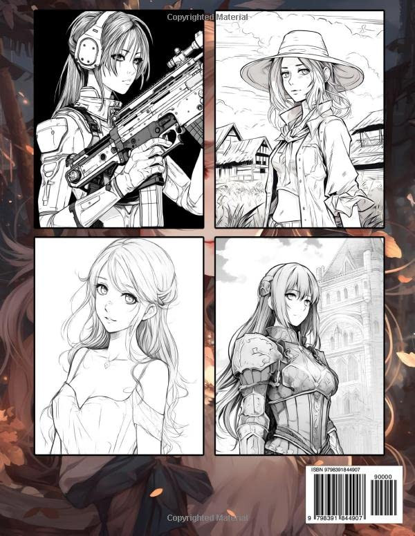 Anime Girls Coloring Book, Tony Clark - Imagem 2