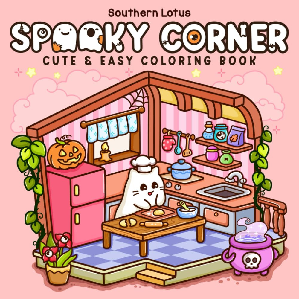 Spooky Corner Coloring Book, Southern Lotus