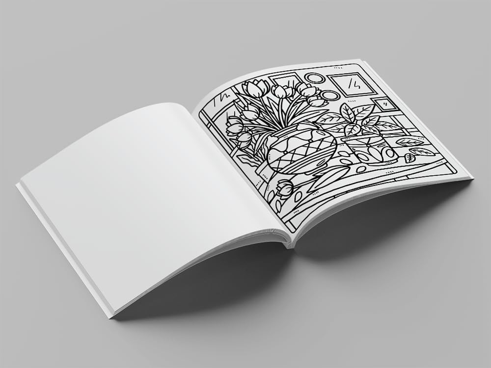 Cute & Comfy Coloring Book for Adults - Bold Easy - Imagem 3