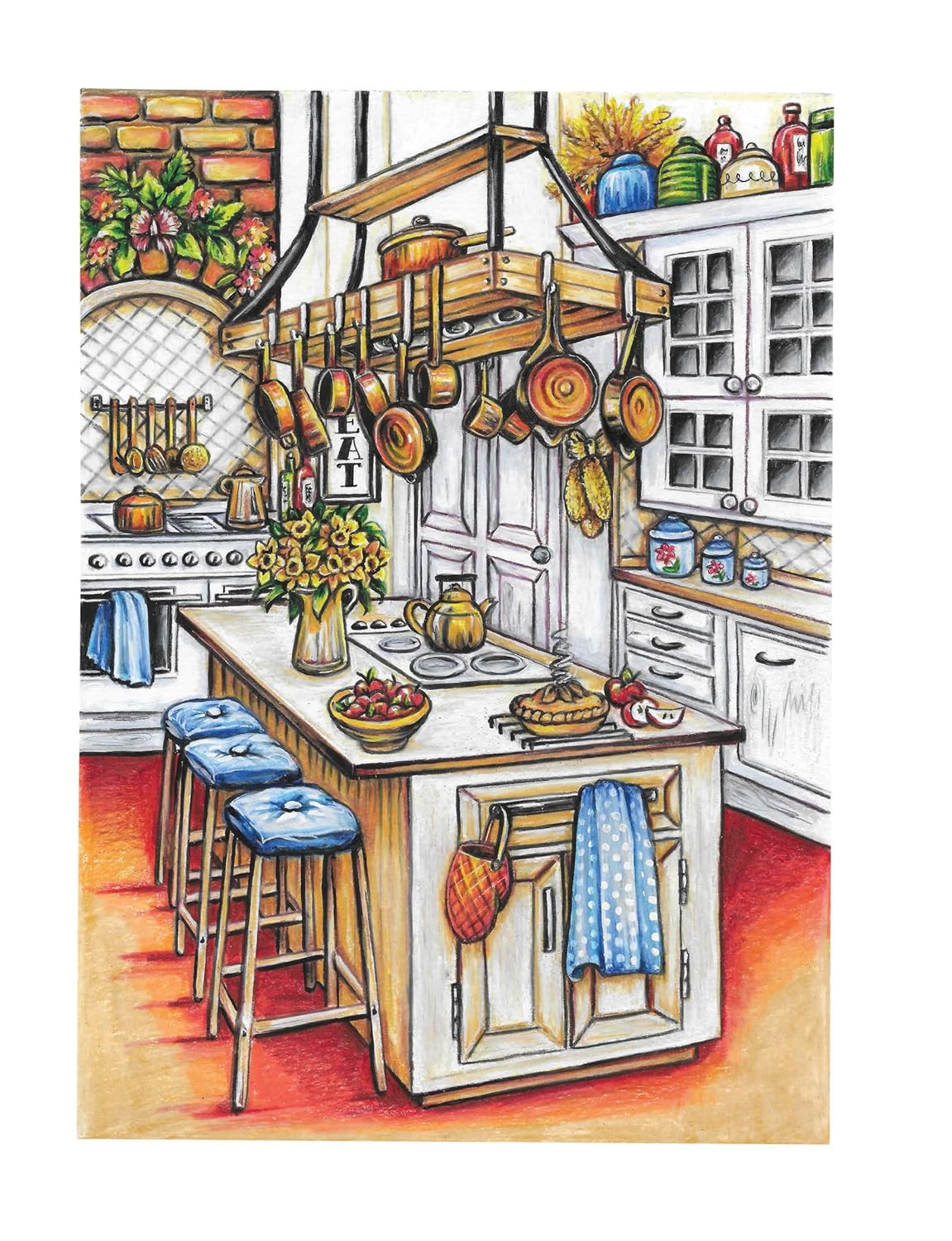 Creative Haven Country Kitchen Charm Coloring Book, Teresa Goodridge - Imagem 6