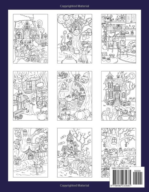Secret Village Halloween Coloring Book, Ava Browne - Imagem 2