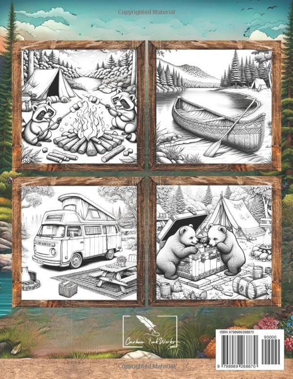 Rustic Summer Camp Coloring Book, Aspen Rockwell - Imagem 2