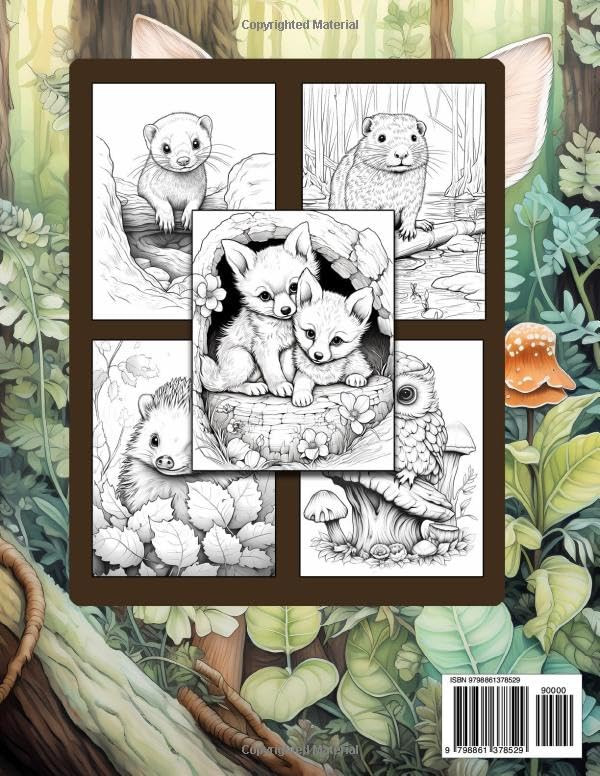 Baby Woodland Creatures Coloring Book, Sandra Mangum - Imagem 2