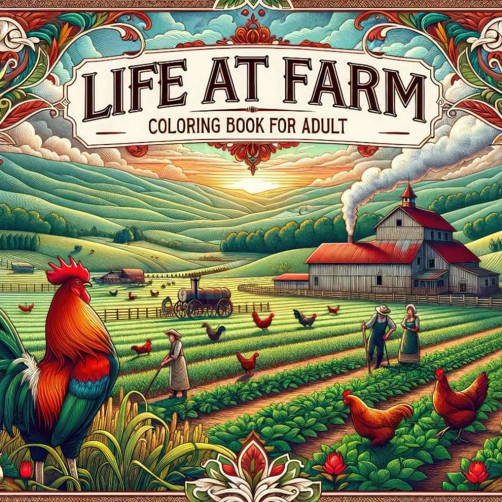 Life At Farm Coloring Book, Lizzie Malone