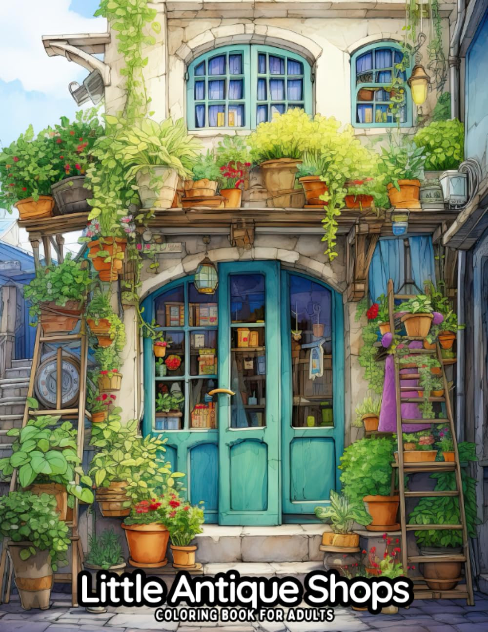 Little Antique Shops: Coloring Book (Vibrant Village)