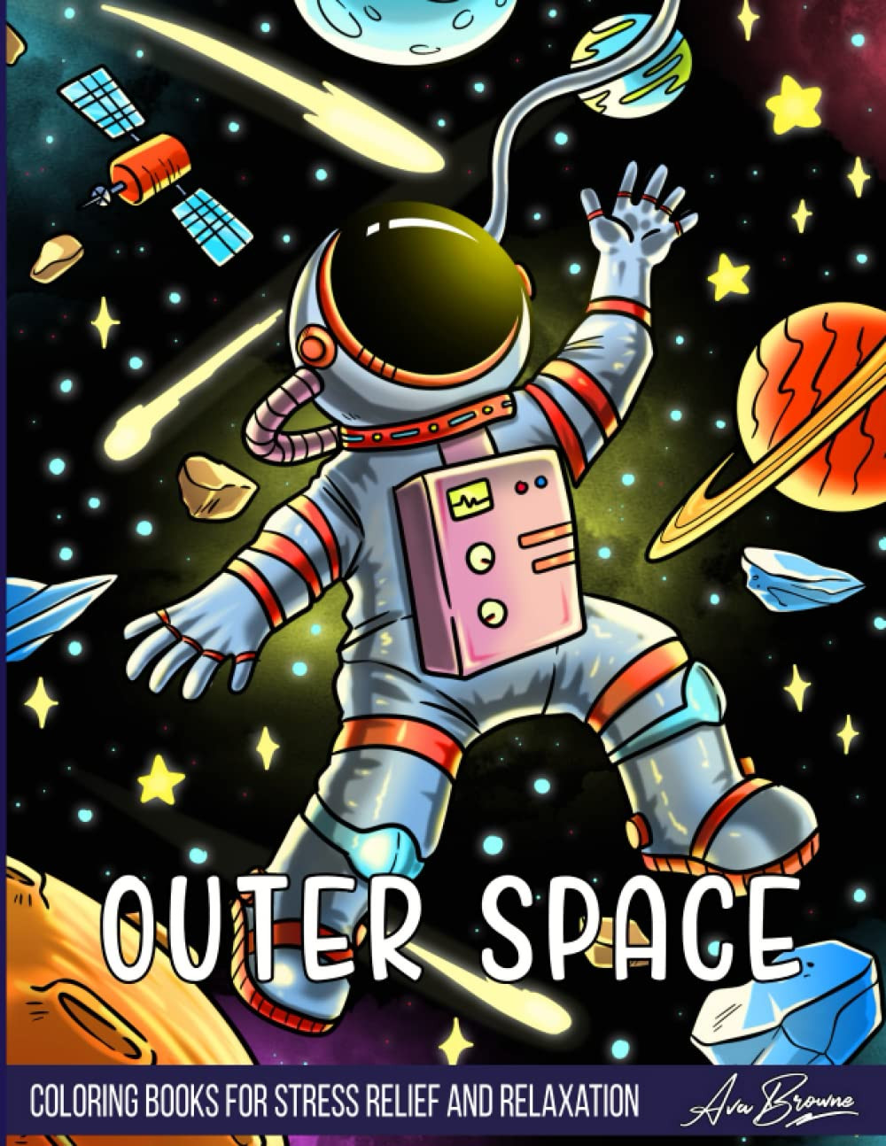 Outer Space Coloring Book, Ava Browne