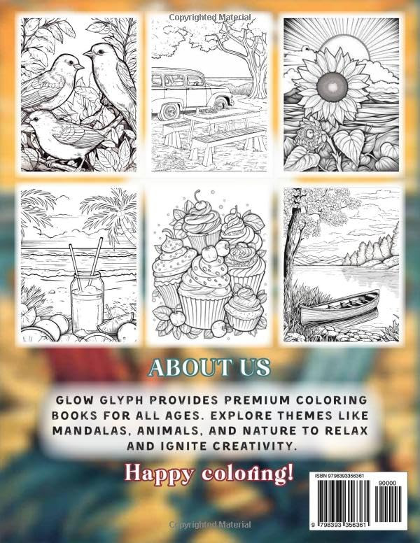 101 Calmness Adult Coloring Book, Glow Glyph - Imagem 2